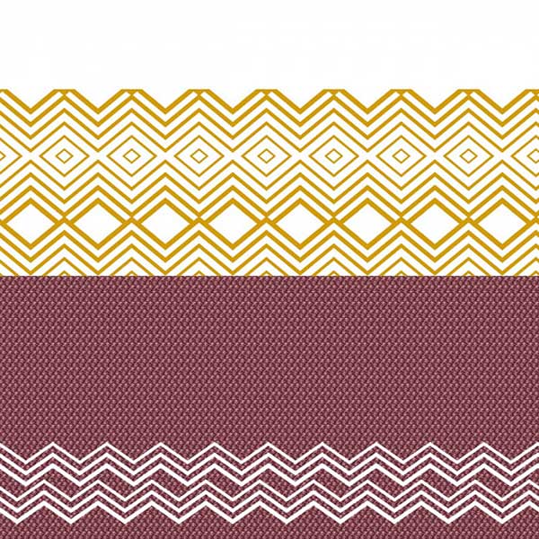 Клеенка 140*20 ДЕКОРАМА 151В (зигзаг бордо) ТУРЦИЯ
