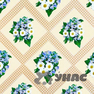 Клеенка тканая основа 125*25м 1 сорт 429/2 (цветы, клетка) Тверь