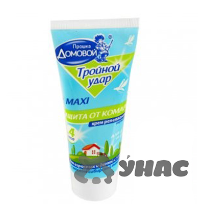 Крем от комаров 75мл ТРОЙНОЙ УДАР с маслом пихты ДОМОВОЙ (36)Л097