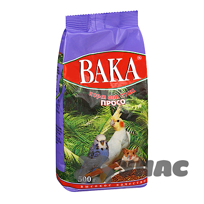 ВАКА Высокое качество Корм для птиц ПРОСО 500г 6085 х14