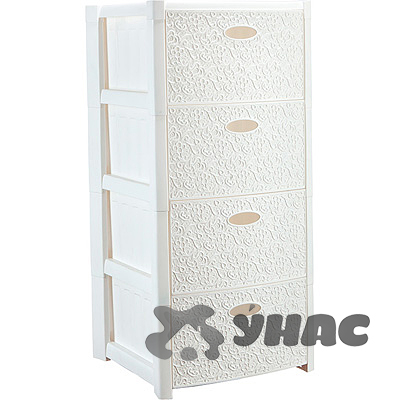 Комод 4-х секционный СТИЛЬ КРУЖЕВО Белый М2738