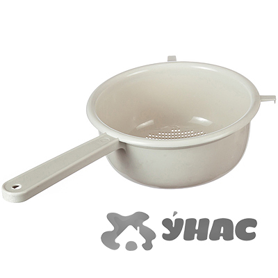 Дуршлаг Д 200 с ручкой Белый Ротанг М1130