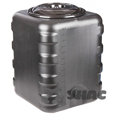 Бак для душа квадратный 150л (чёрный) х2 БШ6463