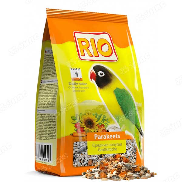 РИО 1000г Корм для средних попугаев ОСНОВНОЙ РАЦИОН х4