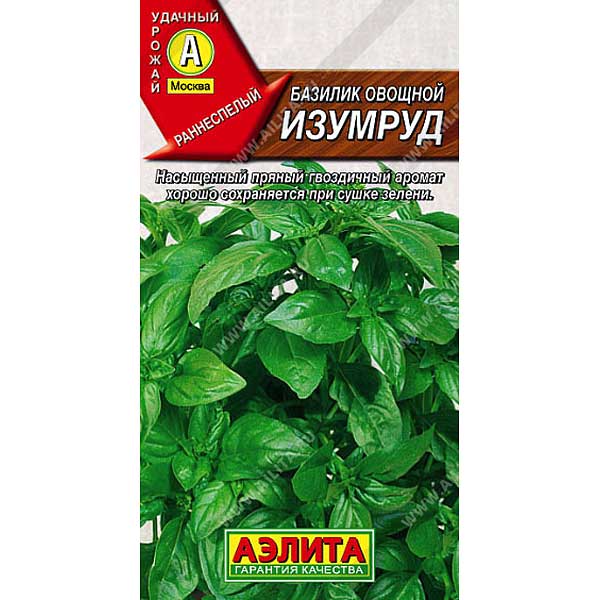 Базилик Изумруд овощной Аэлита Ц x10