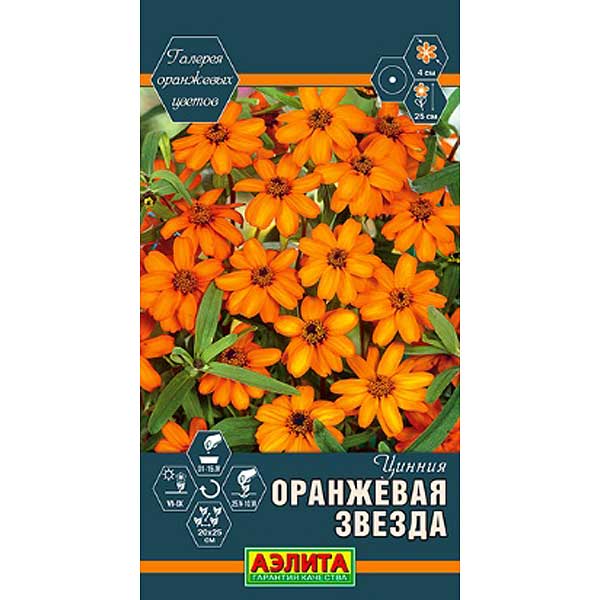 Циния Оранжевая звезда Аэлита Цх10 