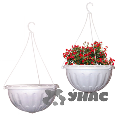 Горшок ДЖУЛИЯ 3,5л подвесное БЕЛ БШ1457 (17)