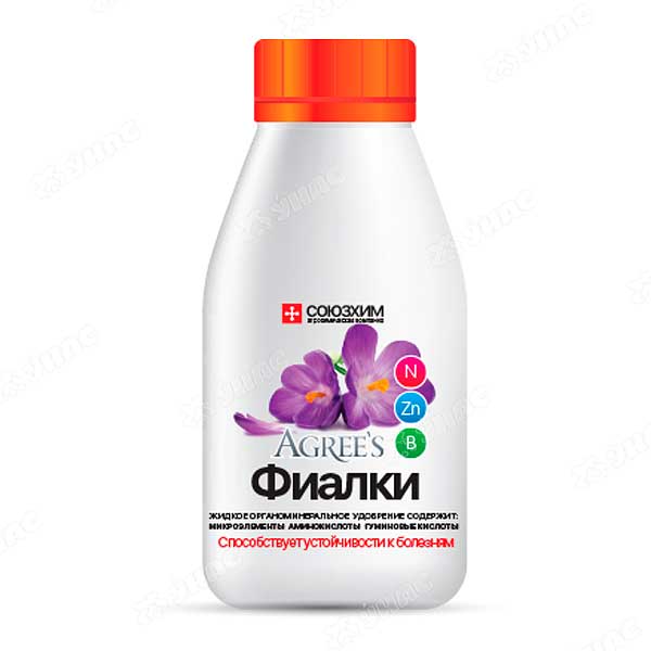 Удобрение жидкое 0,25л. (фиалки) Agrees х20 