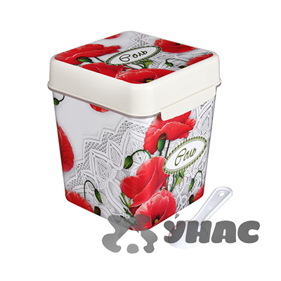 Емкость 1,2л Маки (соль) с ложкой БШ4829(12)