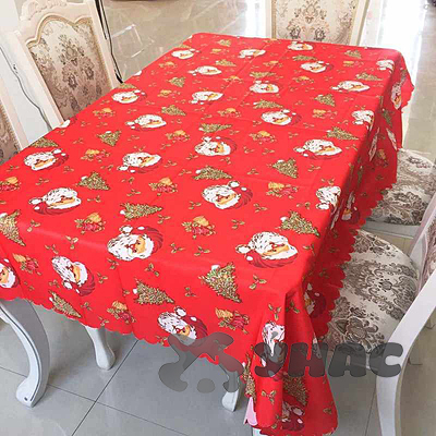 Скатерть новог.СК-06 150*220см красн.рис.ДедМороз/елка  х80