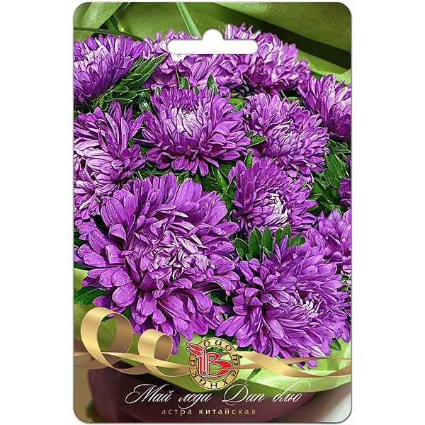 Семена Астра Май Леди Дип Блю Биотехника Ц 