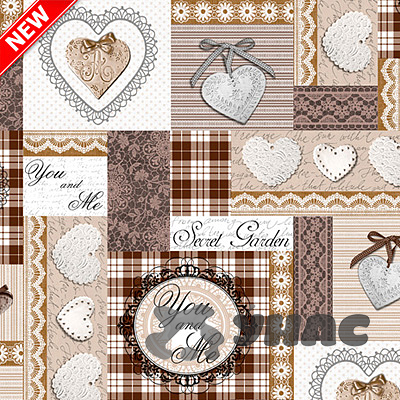 Клеенка 140*20 ДЕКОРАМА 176В (сердечки кор) ТУРЦИЯ