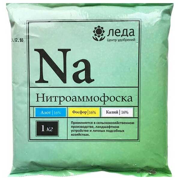 Нитроаммофоска 16:16:16 1кг Леда   х20/840 