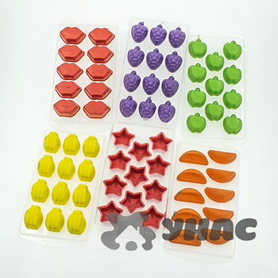 Форма для льда пластик+силикон 21*11см 892-186 2 вида