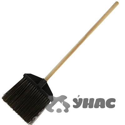 Метла плоская пластик. Метелица с дер.чер.х5