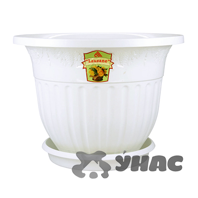 Горшок-кашпо ЛОЗАННА 25л  с подст БЕЛ .БШ1613 (5) 