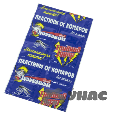 Антикомариные пластины 10 шт Тройной удар Домовойой