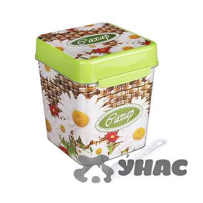 Емкость Плетенка 1,2л (сахар) с ложкой БШ4831 (12)