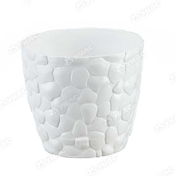 Кашпо Камни 260мм 8л. белый  М3171 (12) 