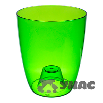 Кашпо Орхидея D160 мм 2л зеленый прозрачный М3149 