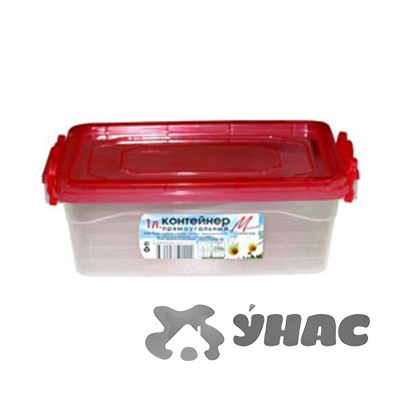 Контейнер 1 л прямоугольный для продуктов МилихПластик 06310
