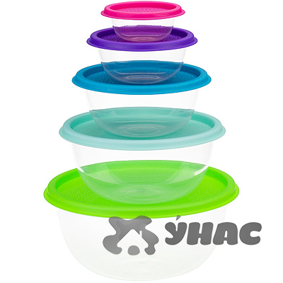 Набор мисок РАДУГА 5 шт МИКС М1308 (16)