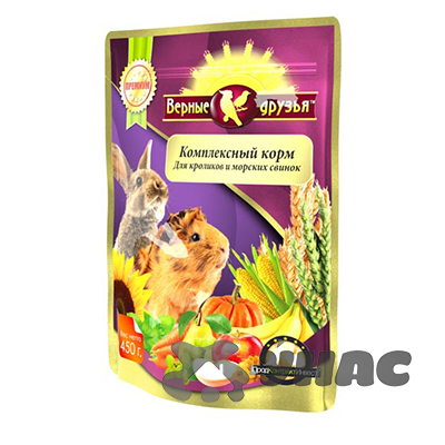 Верные друзья Корм для кроликов и морских свинок 450г x10