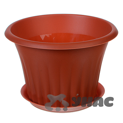 Кашпо КЭРОЛ 160мм 1л Кор с подставкой М3155(24) 