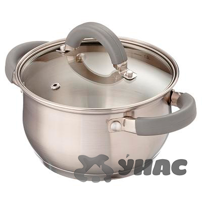 Кастрюля 1,9 л стеклянная крышка, нержавеющая сталь Вена 822-043