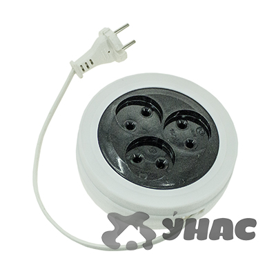 Удлинитель Р16-008 рулетка 3 роз. 5м х50