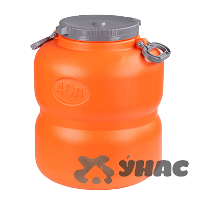 Канистра-бочка "Байкал"40 л. оранж-серый БШ7599 х4