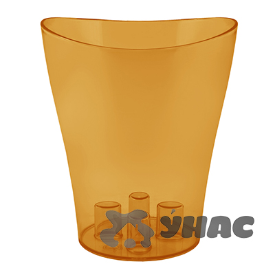 Горшок НИКА для орхидей 13*15,5 1,1 л. янтарный-прозрачный 