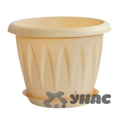 Кашпо АЛИЦИЯ 180мм 2л с поддоном Бел.гл.М3066(24) – купить оптом от ...