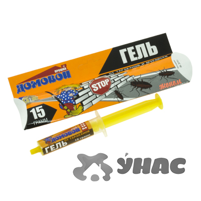 Домовой гель-шприц Эконом 15гр от тараканов  П019  х50