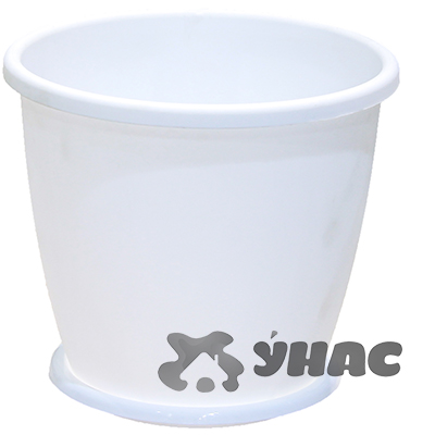 Горшок АФИНА 2,2л БЕЛ с поддоном БШ6521 (22) 