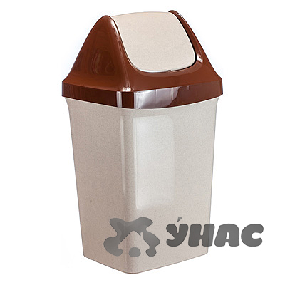 Контейнер для мусора 9 л Свинг мраморный М2461