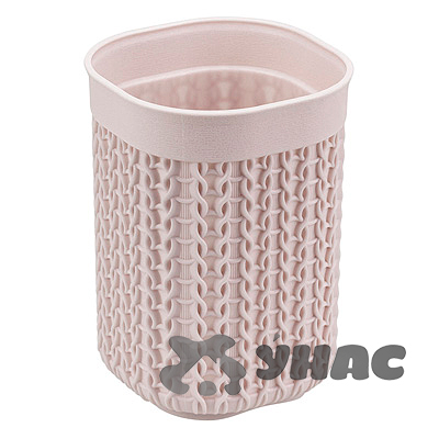 Стакан для щеток Вязание чайная роза М2237 х16 