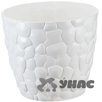 Кашпо Камни 180мм 2,6л белый М3173 (12) 