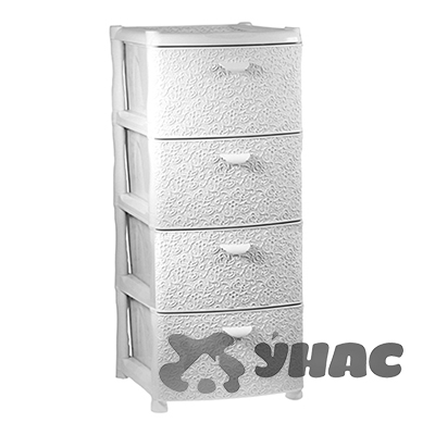 Комод 4-х секционный КРУЖЕВО белый М2819