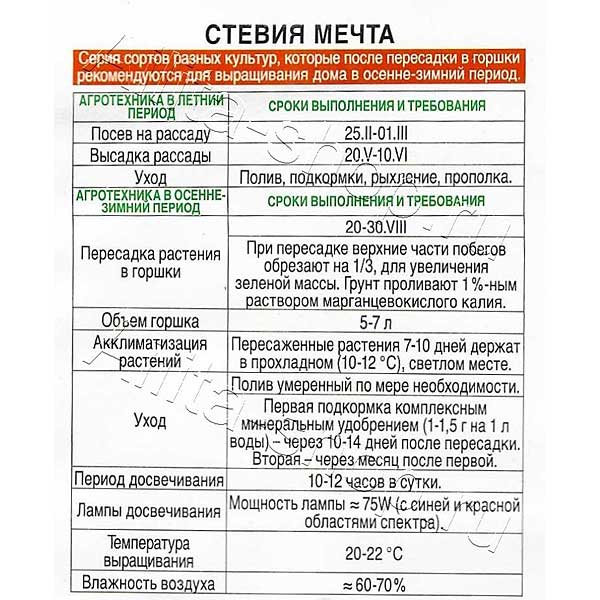 Стевия Мечта Аэлита Ц x10