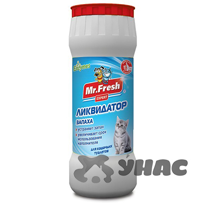 МистерФрэш ЭКСПЕРТ 2в1 Ликвидатор запаха для кошачьих туалетов 500г F401 x15