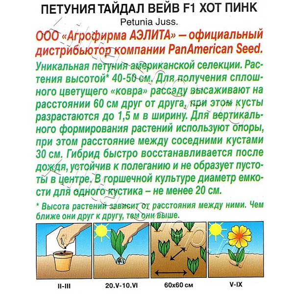 Петуния Тайдал Вейв Хот Пинк Аэлита Ц 