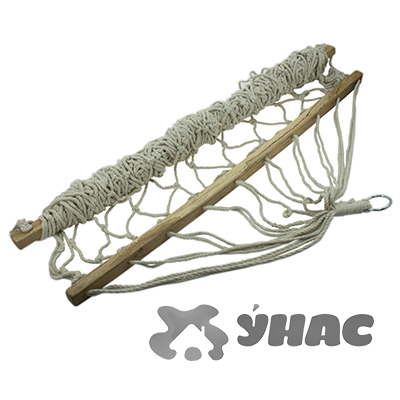 Гамак плетеный х/б 0,8*1,8 с планками CY8194 (20)