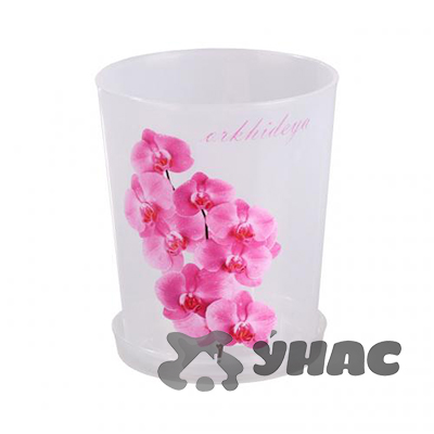 Горшок Для Орхидей 1,2л с поддоном ПРОЗРАЧНЫЙ БШ1603 (20) 