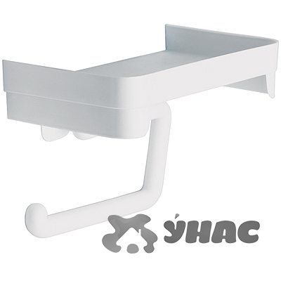 Держатель для туалетной бумаги с полочкой белый М2224 