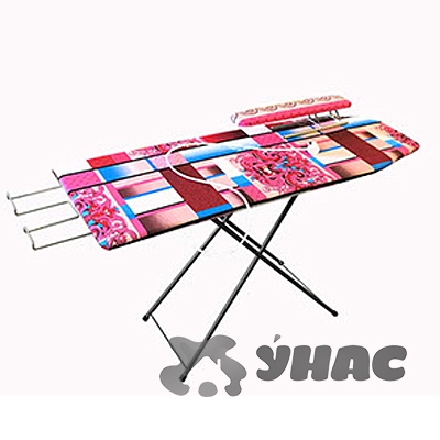 Доска гладильная KING SIZE КСПРУ-06 41*120см подст.под утюг, склад.подрукавник, эл.удлинитель