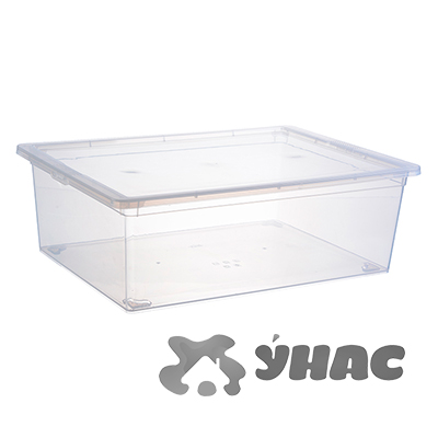 Ящик для хранения 25 л прозрачный 530*370*180 мм М2353