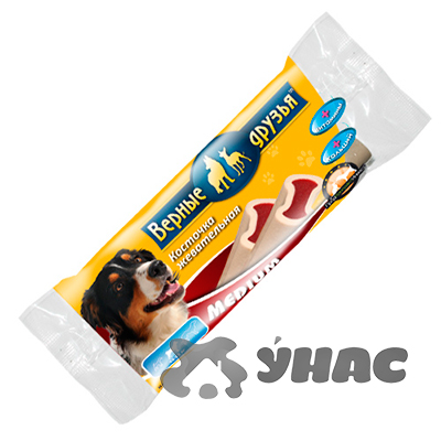 Верные друзья Косточка жевательная Medium для собак средних пород 2 штуки 120/125г х36