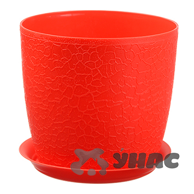 Кашпо ВЕРОНА 160мм 2.3л с подст КРАСНЫЙ М3096(20) 