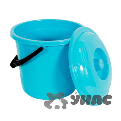 Ведро 7л с крышкой "Волна" Эльфпласт